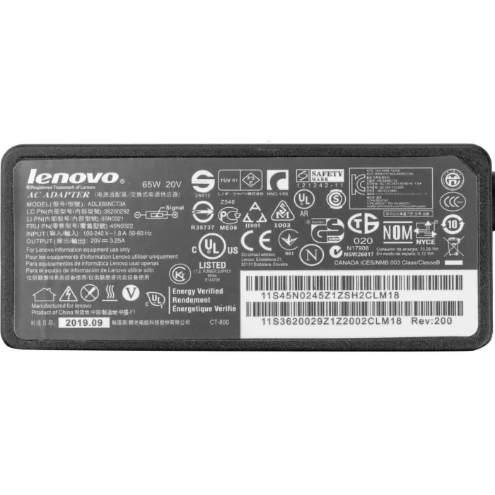 Lenovo 65W Slim-tip AC Adapter (UL) GX21G06609